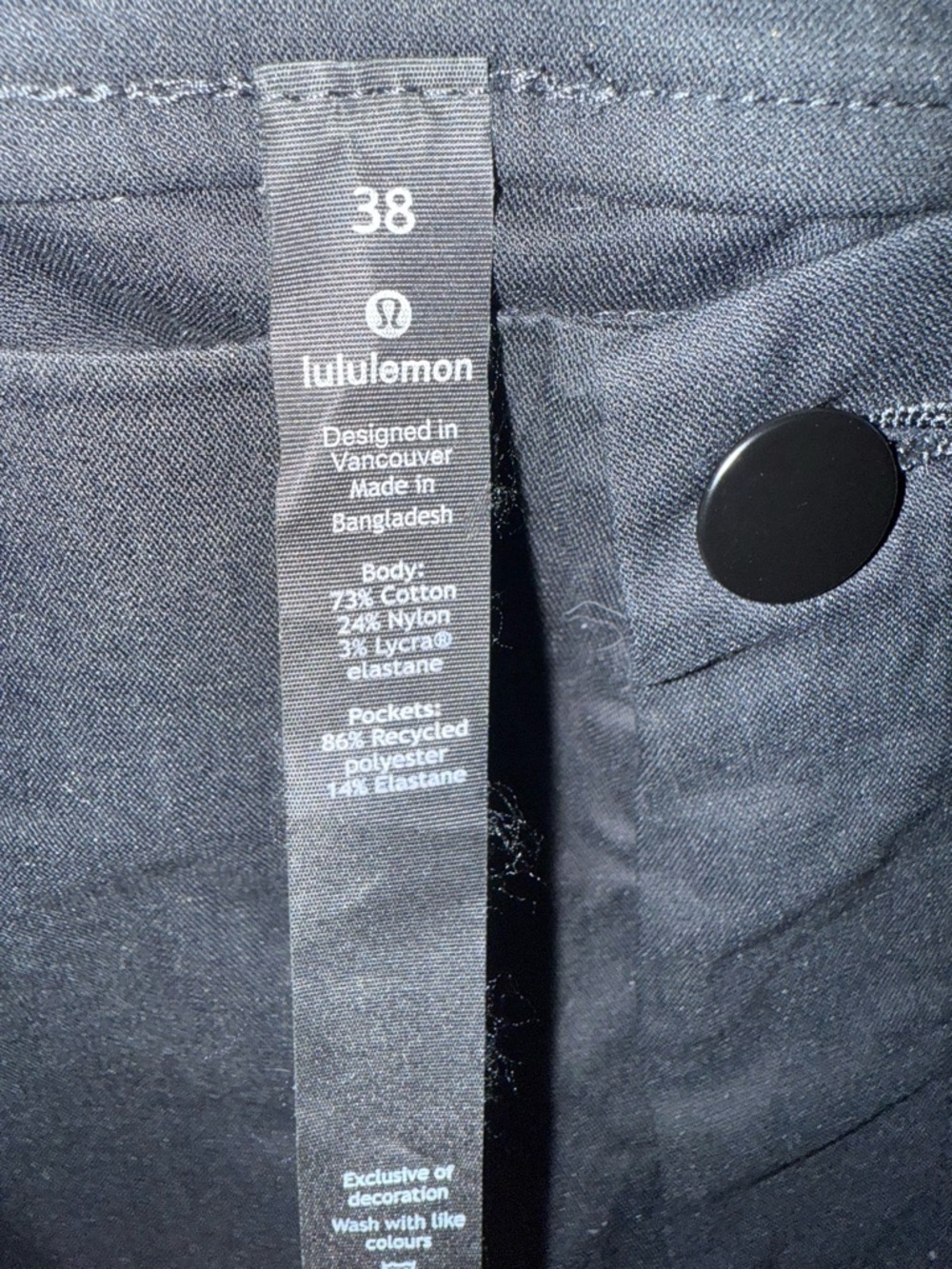 LULULEMON All Town Commute Pant Black Size 38 NEW #M5497S - Picture 8 of 11